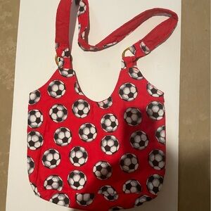 Soccer Ball Pattern Large Handbag